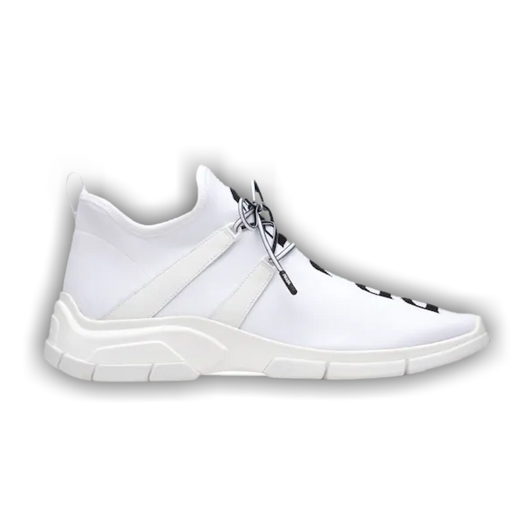 Buy Prada Knit Fabric Sneakers 'White Black' - 4E3492 3V98
