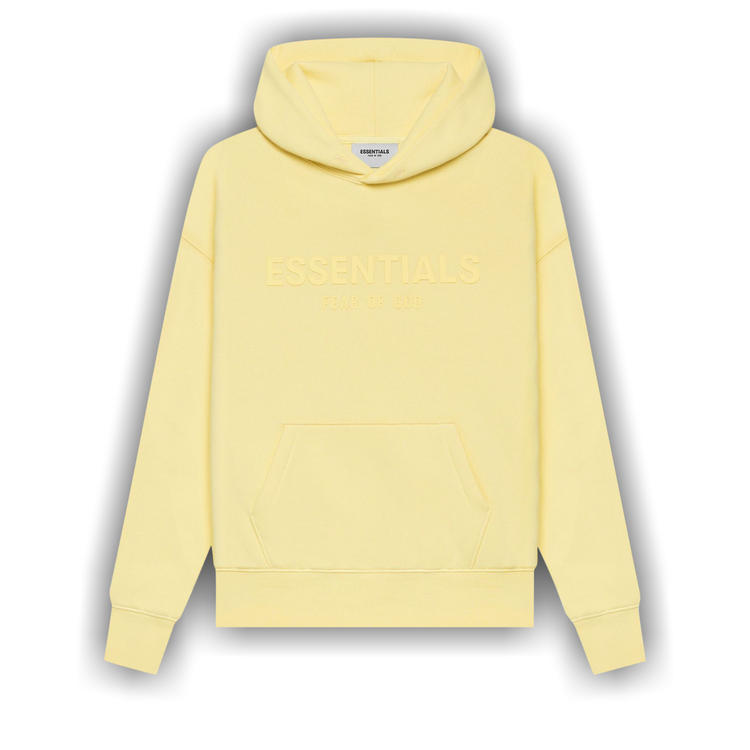 Fear of god essentials on sale lemonade pullover hoodie yello