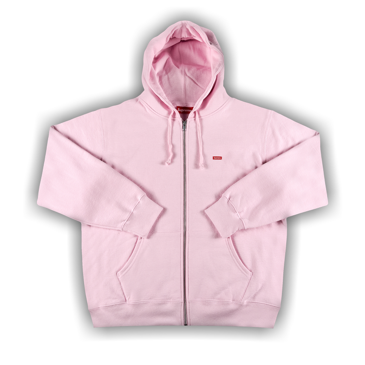 Buy Supreme Small Box Zip Up Hooded Sweatshirt 'Light Pink 