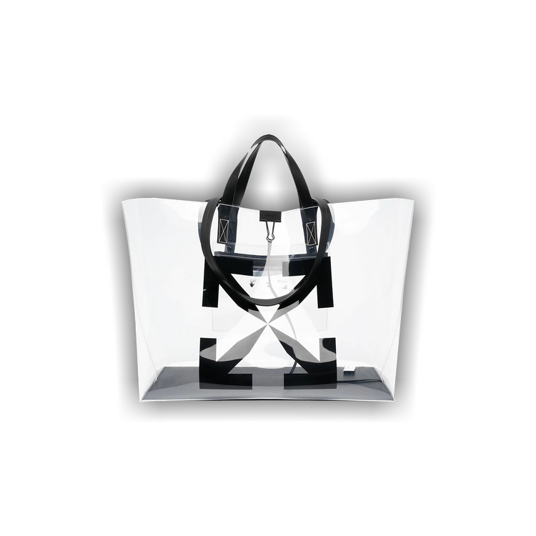 Off-White White PVC Logo Small Tote – BlackSkinny
