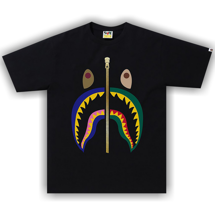 bape gold shark tee
