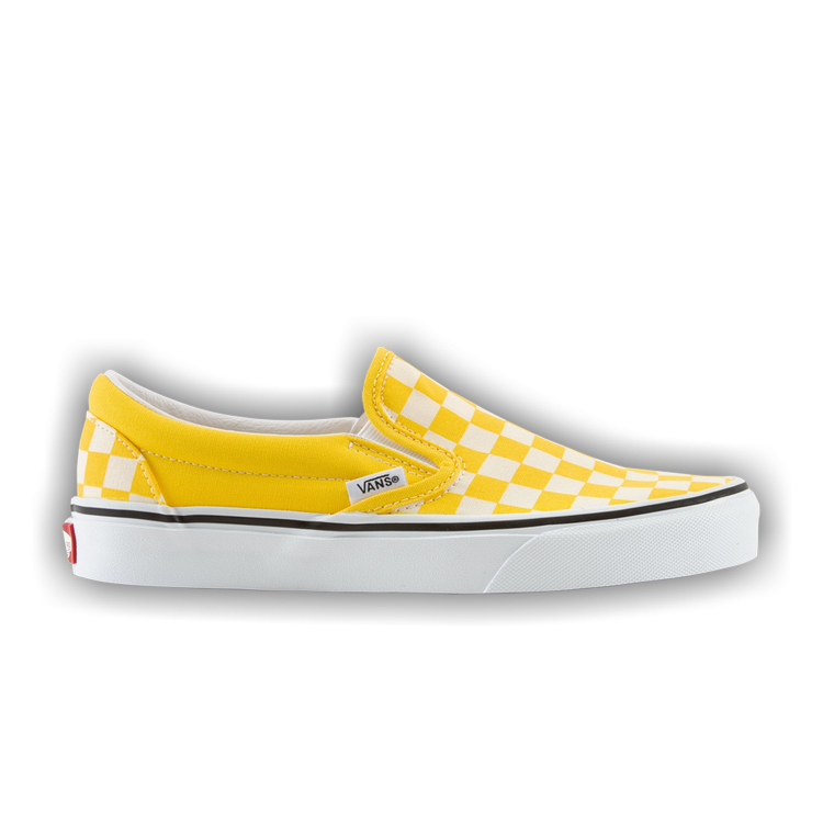 Vans, Shoes, Vans Size 75 Yellow Checkerboard Slip On Shoes New With Tags