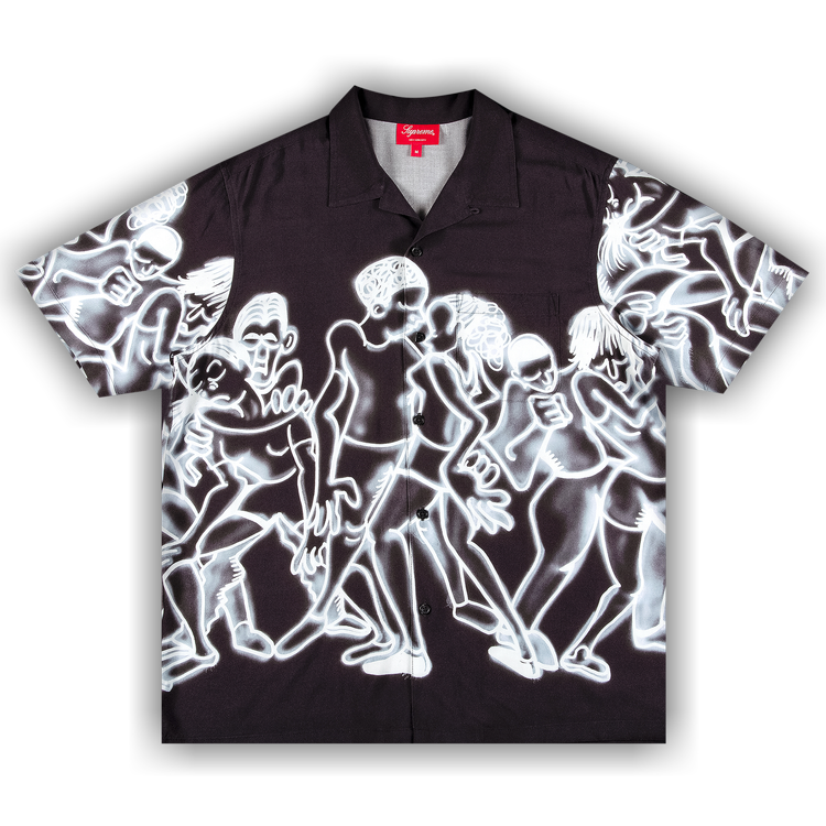 Supreme Dancing Rayon Short-Sleeve Shirt 'Black'