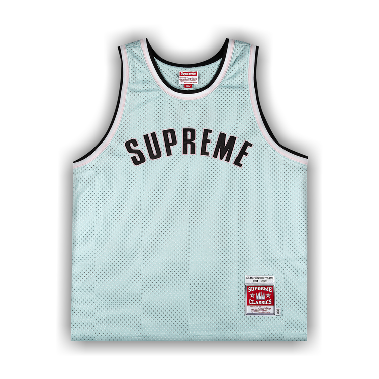 Supreme x Mitchell And Ness Basketball Jersey 'Light Blue'