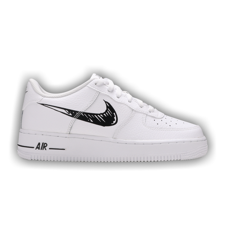 Nike Air Force 1 LV8 GS Doodles Drawing White UNISEX Size 4Y ……DV1366-111