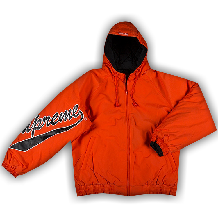 Buy Supreme Sleeve Script Sideline Jacket 'Orange' - SS18J24
