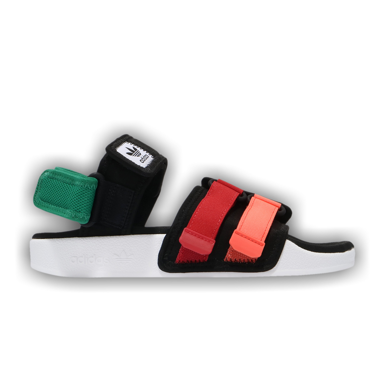 Size 6.0 Adilette Sandal 4.0 'Black Scarlet True Orange'