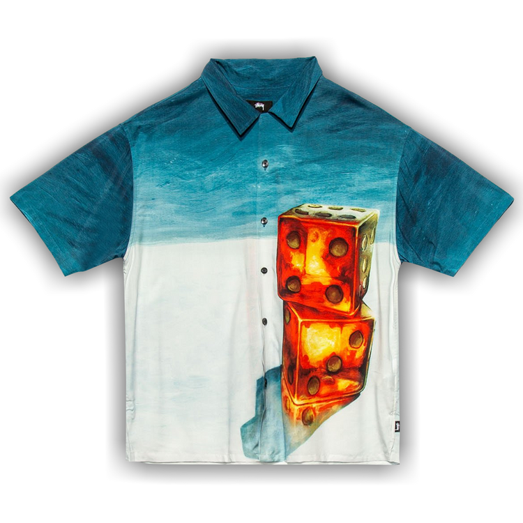 トップス STUSSY DICE PATTERN SHIRT Stussy DICE PATTERN SHIRT Hawaiian Open Collar Short