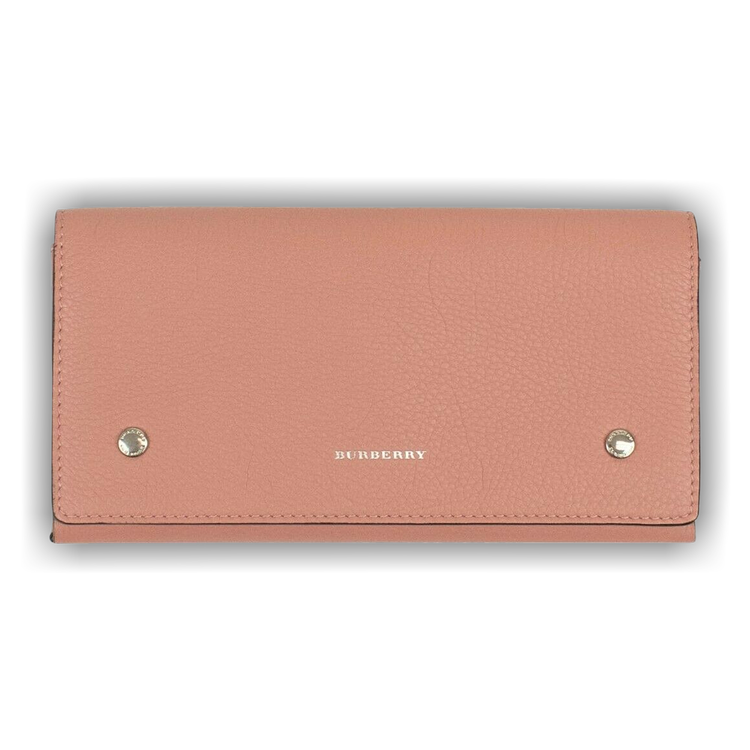 Leather wallet Burberry Pink in Leather - 34226391