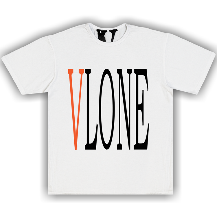 Vlone orange staple hotsell tee
