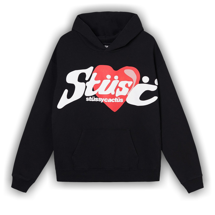 Buy Stussy x Cactus Plant Flea Market Heart Hoodie Black 3923700 BLAC GOAT