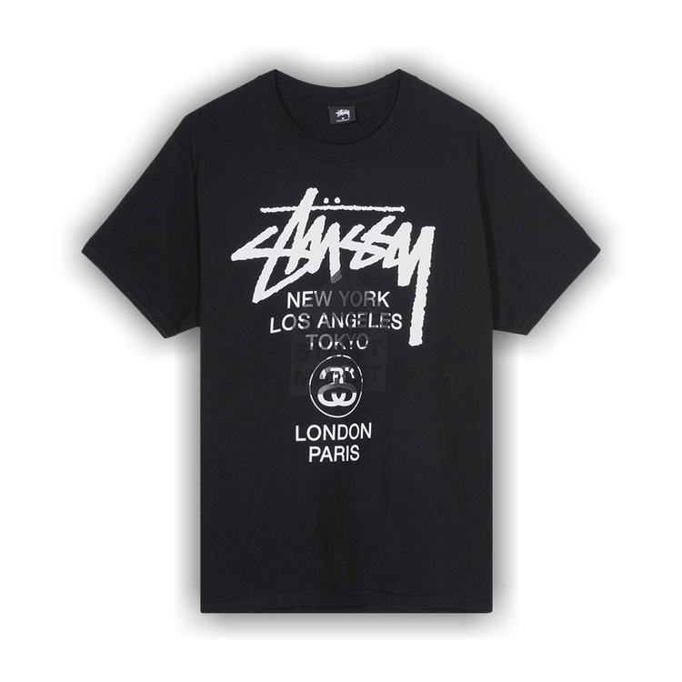Buy Stussy x Dover Street Market World Tour T-Shirt 'Black