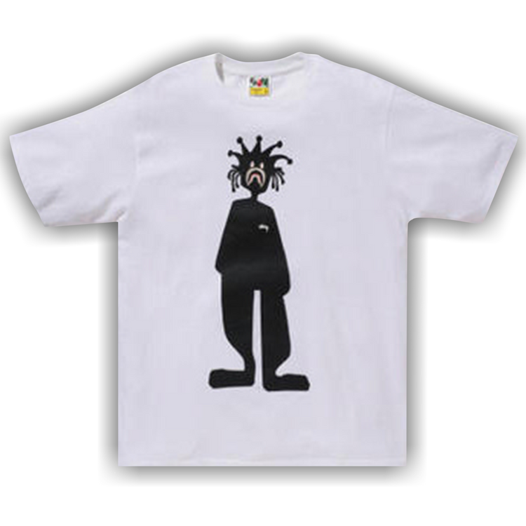 Buy Stussy x BAPE x ILL Shark Man Tee 'White' - 0535 100000103BSMT