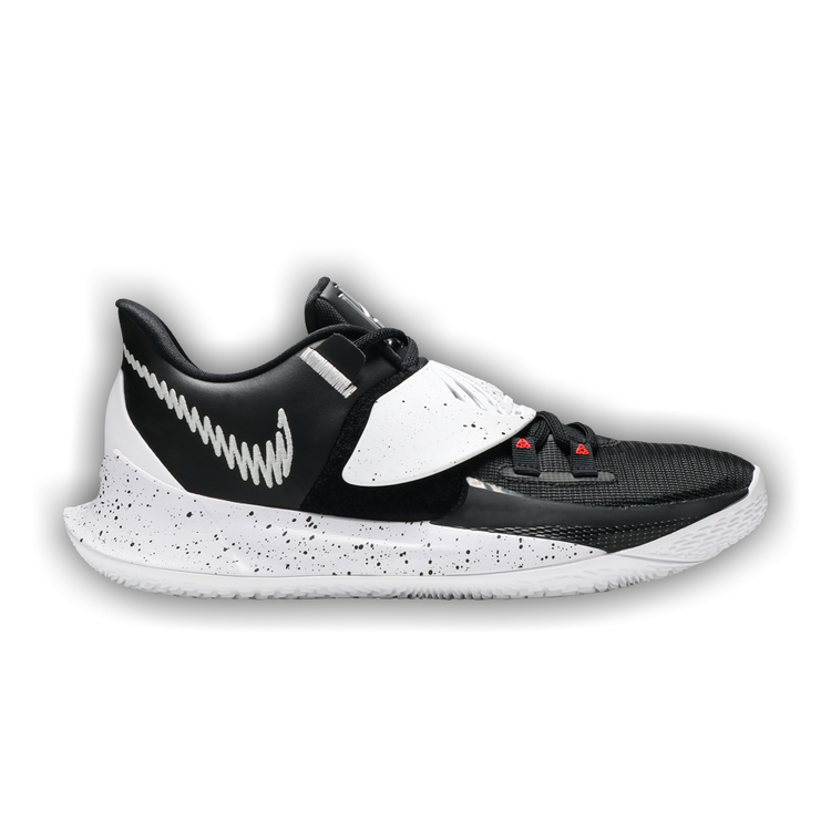 kyrie low 3 white and black