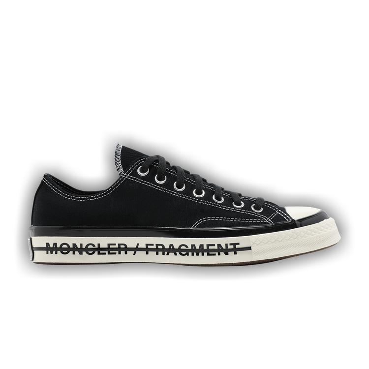 Buy Fragment Design x Moncler x Chuck 70 Low 'Black' - 172320C | GOAT