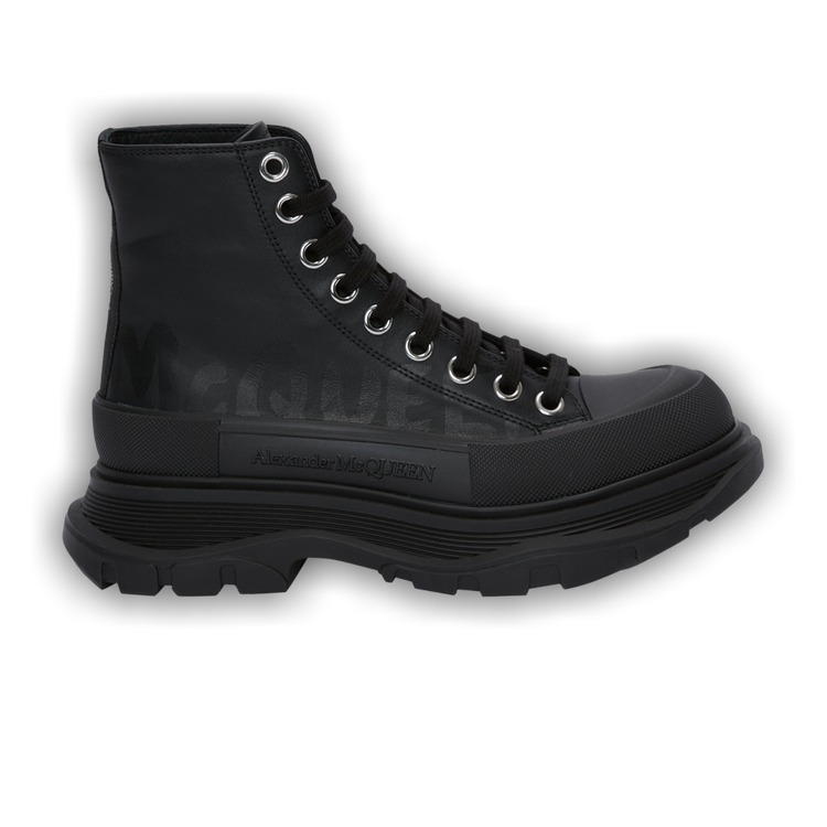 Buy Alexander McQueen Wmns Tread Slick Boots 'Black' - 676718 