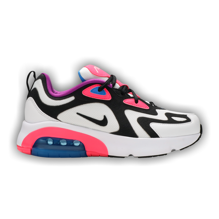 nike air max 200 trainers in white and pink