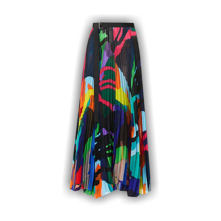 Buy Sacai x KAWS Print Chiffon Skirt 'Multicolor' - 21 05686 936