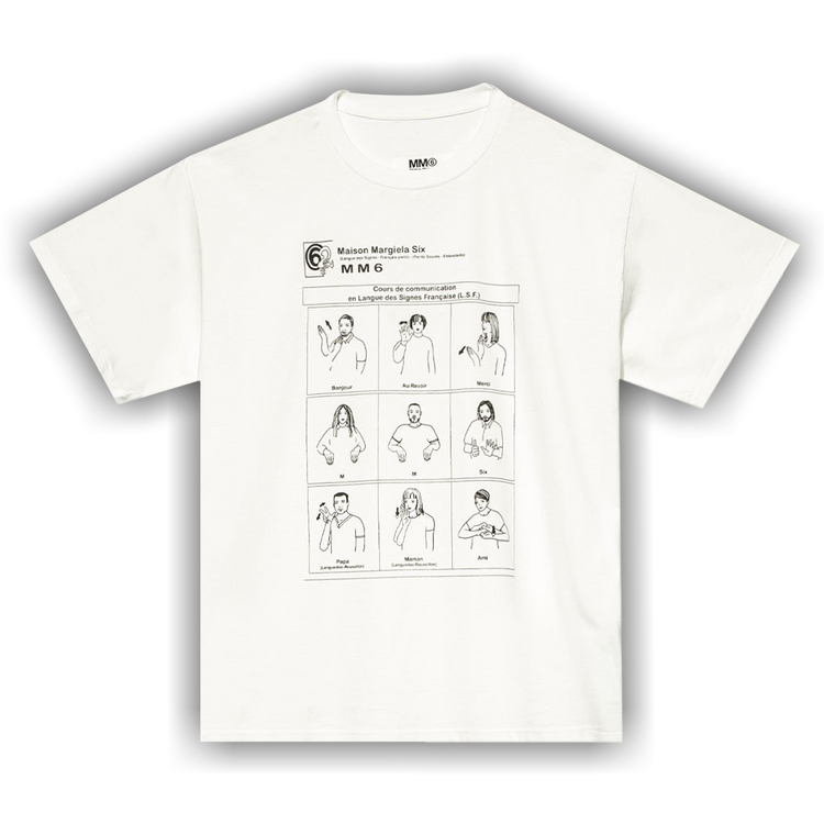 Buy MM6 Maison Margiela Sign Language T-Shirt 'White