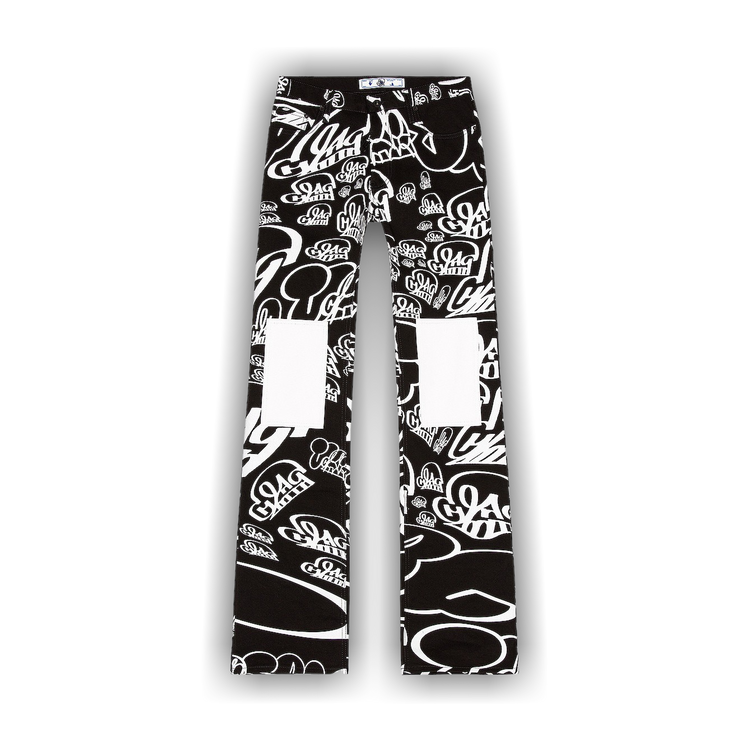 Take.Free&Out様 Buy Off-White x Katsu Printed Straight Leg Jean 'Black/White