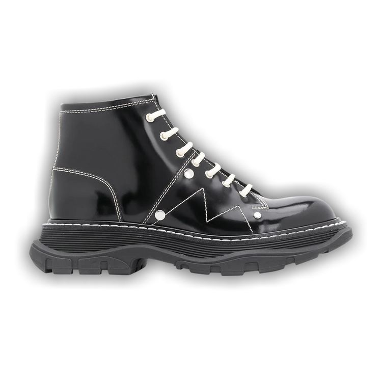 Buy Alexander McQueen Wmns Tread Slick Lace Up Boot 'Black