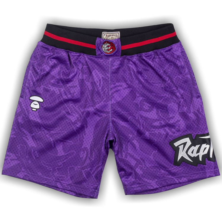 Size m BAPE x Mitchel Ness Shorts Toronto Raptors Purple