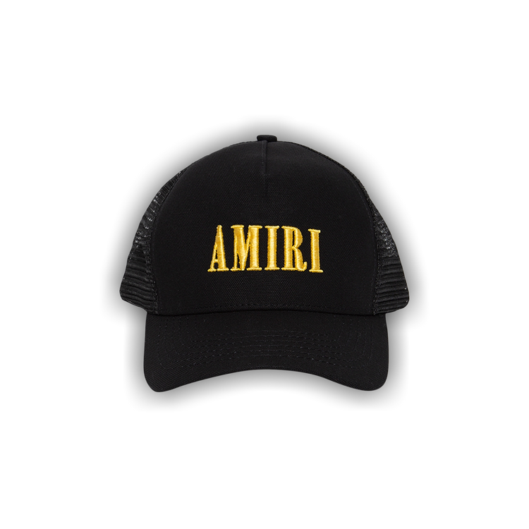 Buy Amiri Core Logo Trucker Hat 'Black/Yellow' - XMAH001 011