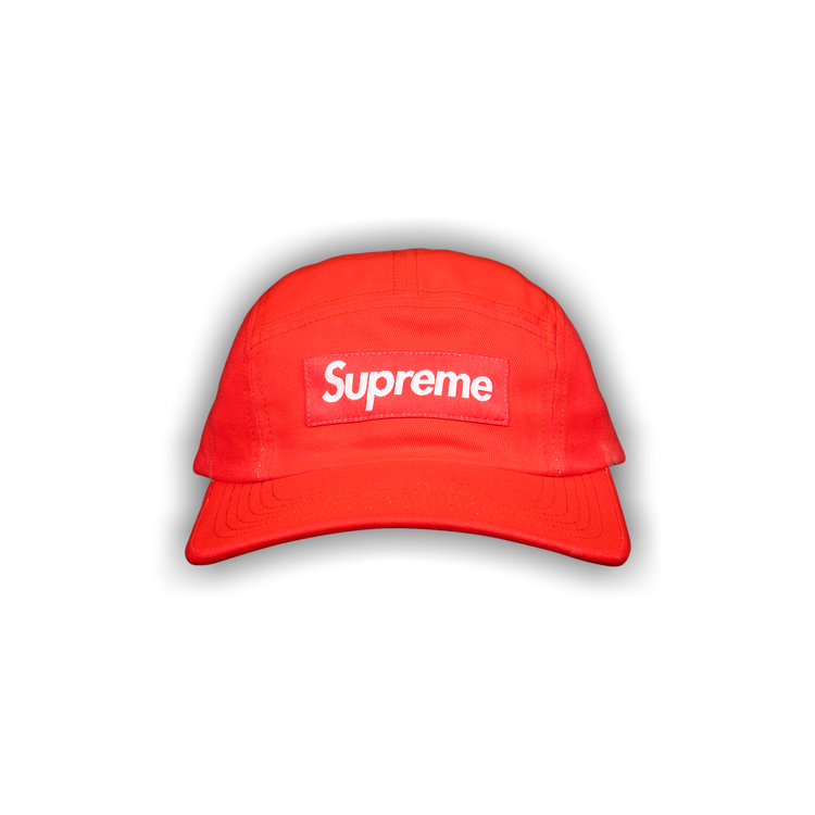 Buy Supreme Washed Chino Twill Camp Cap 'Neon Red 