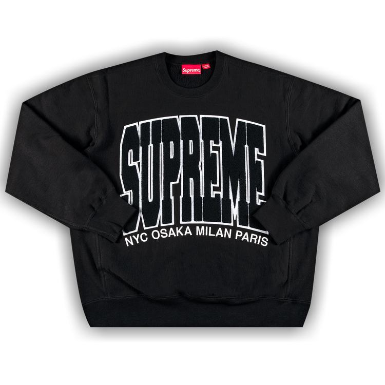 Buy Supreme Cities Arc Crewneck 'Black' - FW21SW25 BLACK | GOAT