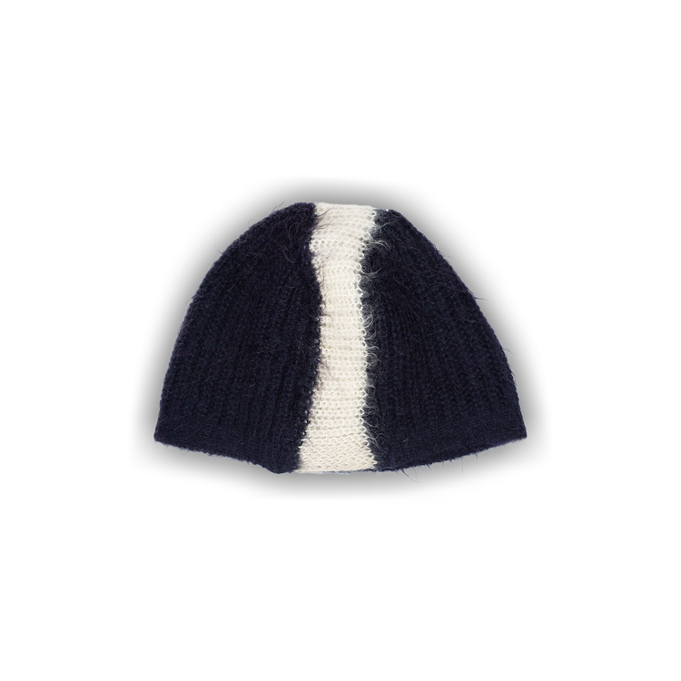 Buy Vintage Prada Mohair Beanie 'Black/Cream' - 0195