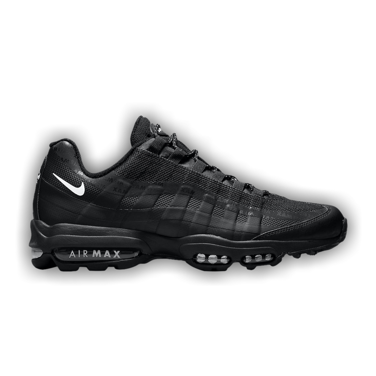 Black nike air max with white tick sale