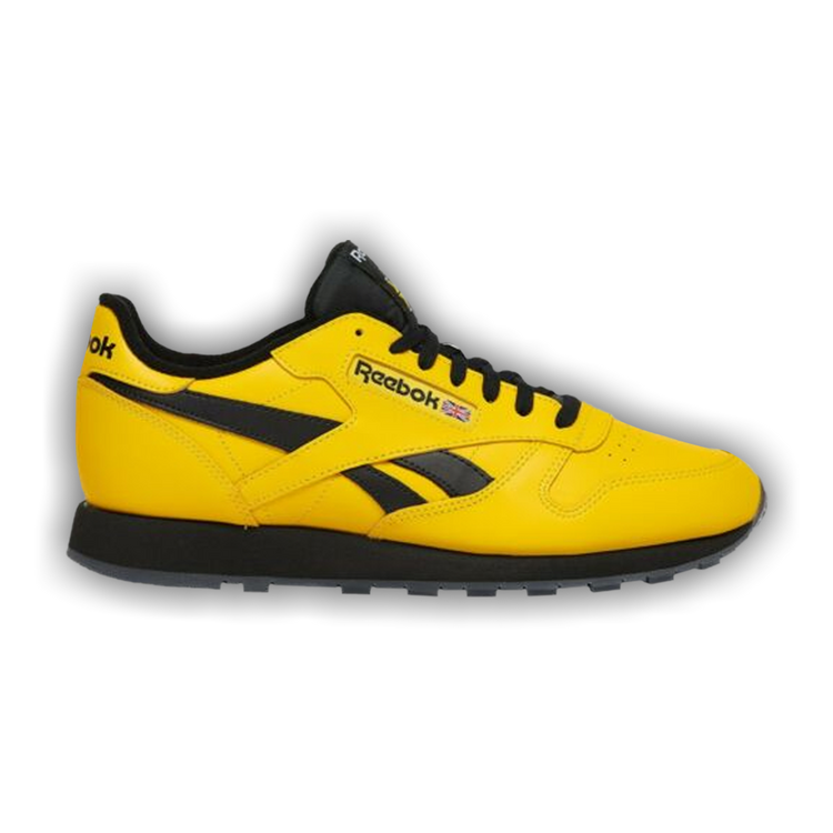 Reebok classic black yellow on sale