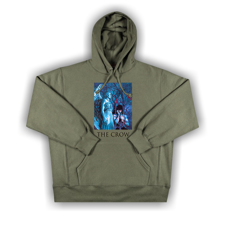 Supreme x The Crow Hooded Sweatshirt 'Light Olive' | GOAT