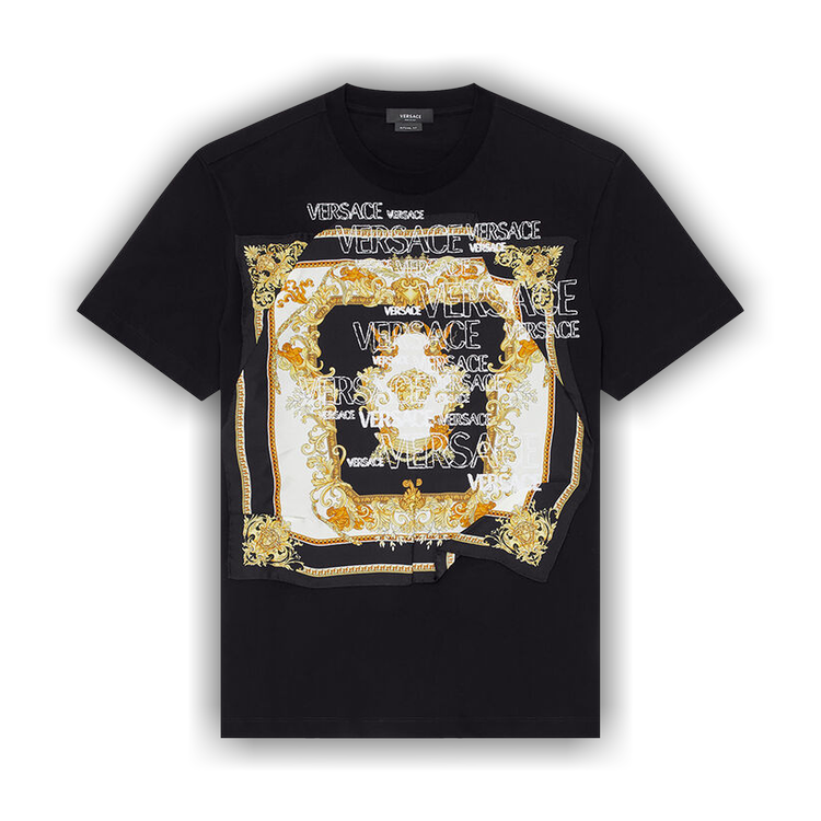 Versace Medusa Renaissance Motif T-Shirt 'Black/Gold' | GOAT