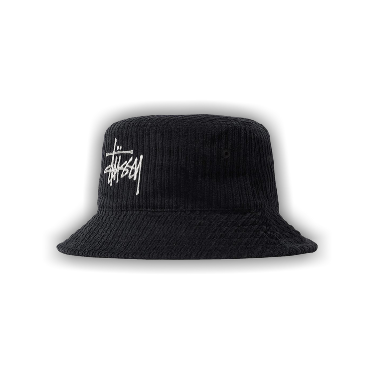 Buy Stussy Corduroy Big Basic Bucket Hat 'Black' - 1321051 BLAC | GOAT