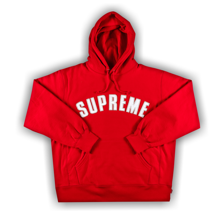 Buy Supreme Pearl Logo Hooded Sweatshirt 'Red' - FW21SW6 RED | GOAT