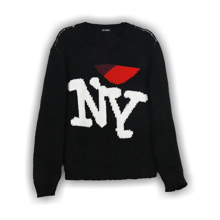 Buy Raf Simons I Heart NY Sweater 'Black' - 0459 1FW170105IHNS 