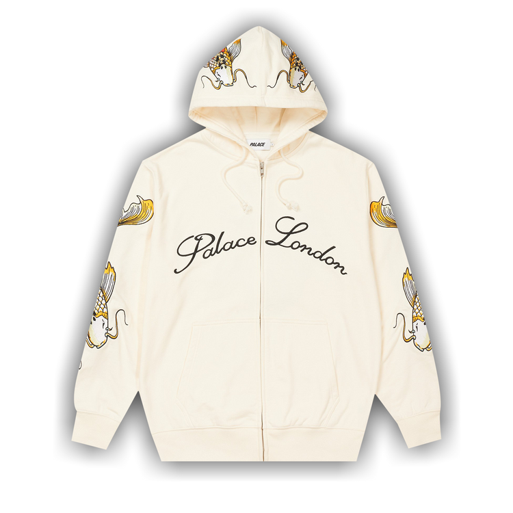 Buy Palace Carp Zip Hood 'Bone White' - P21CS065 | GOAT
