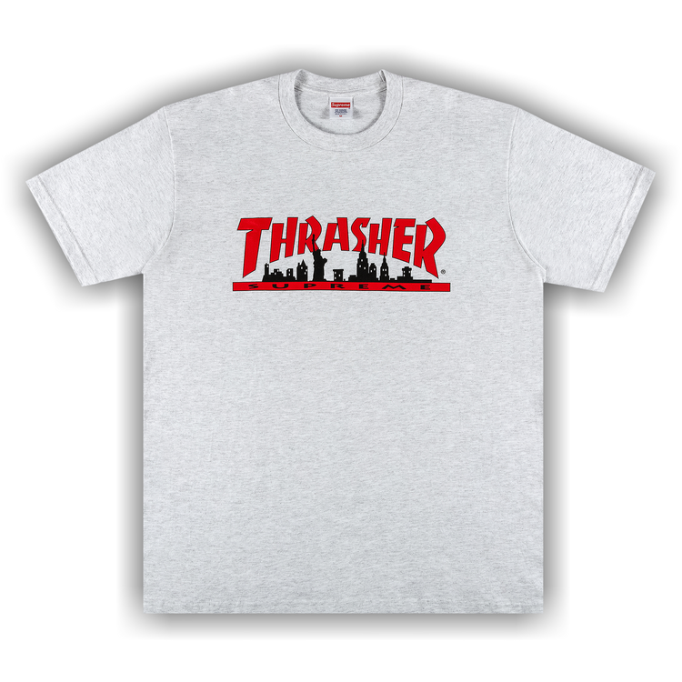 Tシャツ・カットソー Supreme x Thrasher Game T-Shirt Ash Grey Supreme-Thrasher-Game-Tee-Ash-