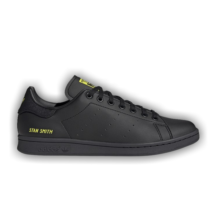 Size 8.0 Stan Smith Black Semi Solar Yellow
