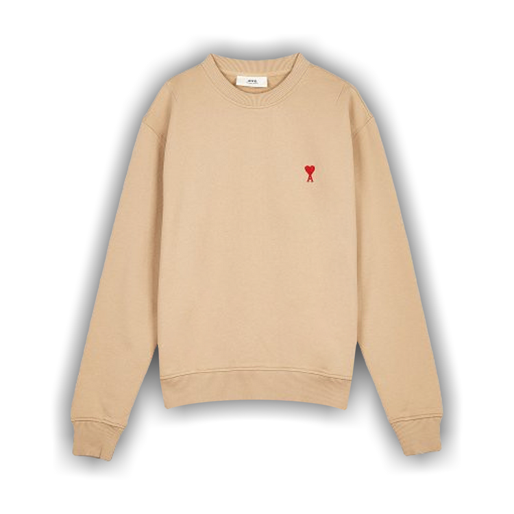 Buy Ami Small Heart Embroidery Sweatshirt 'Beige' - A21HJ007 730
