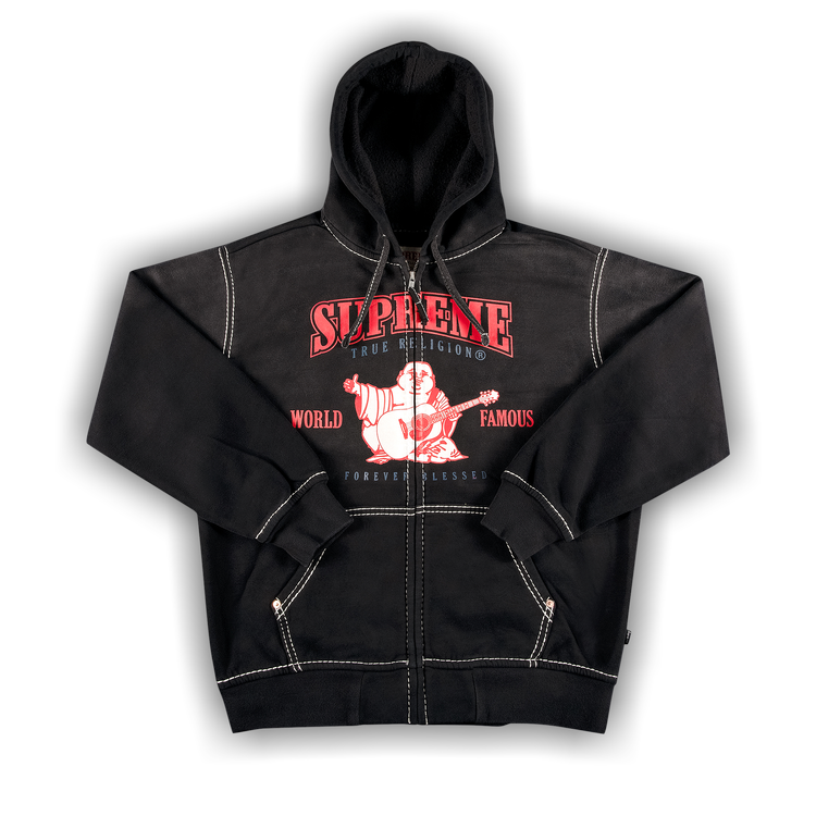 Buy Supreme x True Religion Zip Up Hooded Sweatshirt 'Black 