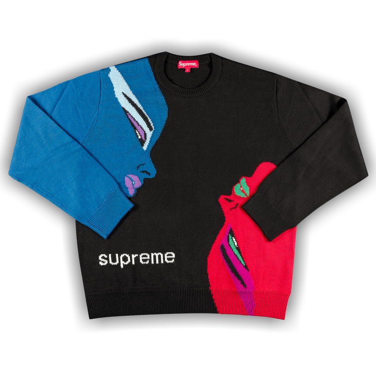 Buy Supreme Faces Sweater 'Black' - FW21SK24 BLACK | GOAT