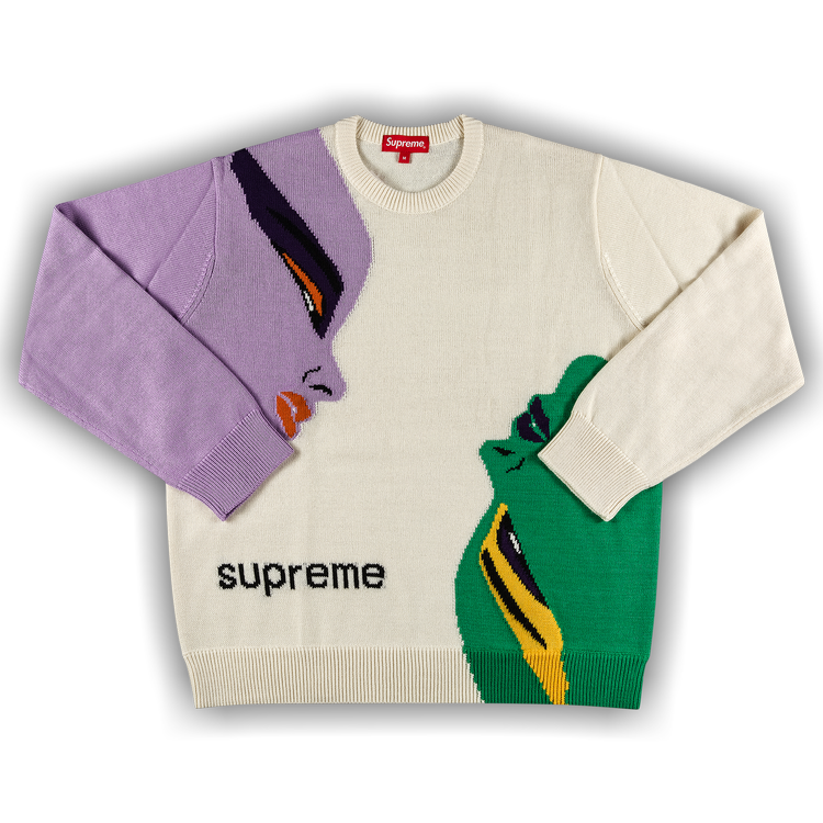 Supreme Faces Sweater 'Cream'