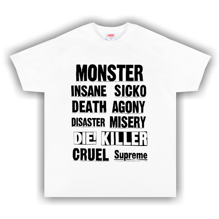 Buy Supreme Monster Tee 'White' - FW21T14 WHITE | GOAT