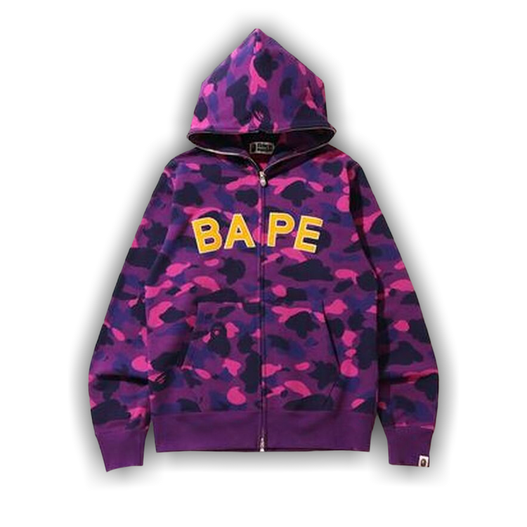 Buy BAPE Color Camo Full Zip Hoodie 'Purple' 1G30 115 005