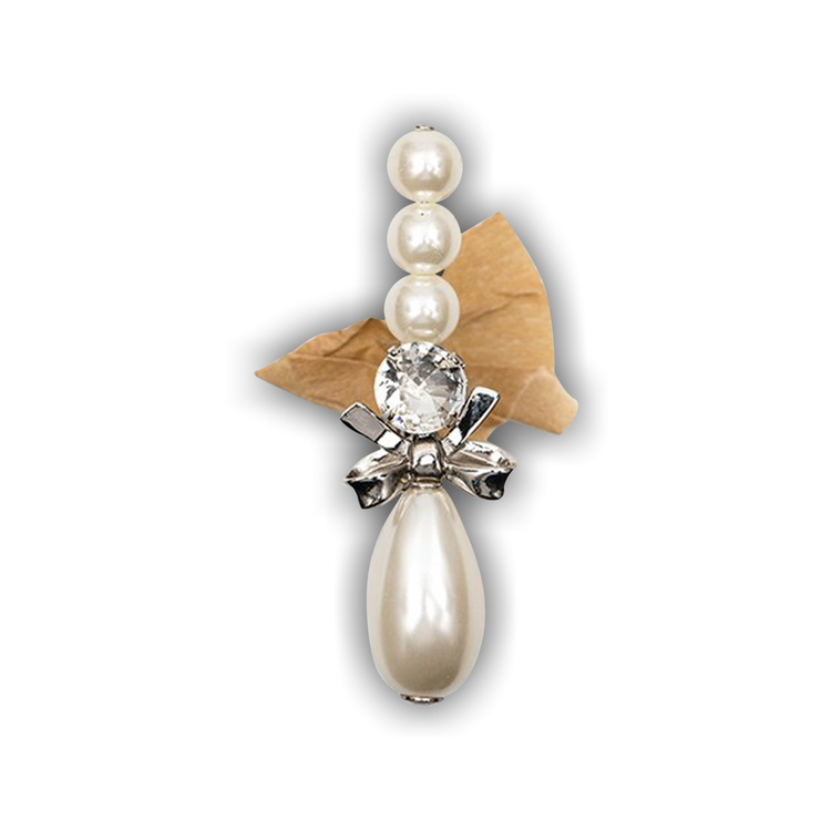 Buy MM6 Maison Margiela Pearl And Bow Detailed Long Ring