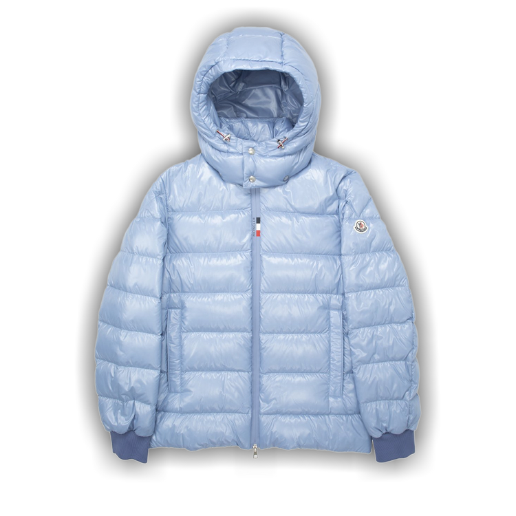 【本物コード確認済】23ss MONCLER ロンパース　6-9Ｍ　ライトブルー MONCLER 2way ダウンジャケット ダウンベスト サイクロン