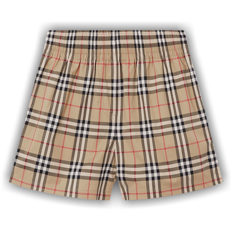 Buy Burberry Vintage Check Side Stripe Shorts 'Archive Beige