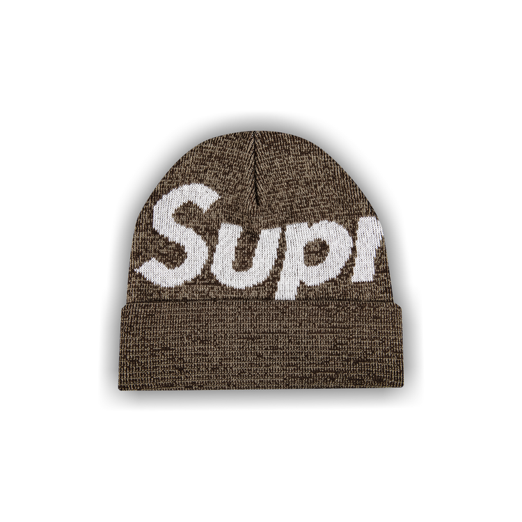 Buy Supreme Big Logo Beanie 'Brown Static' - FW21BN56 BROWN